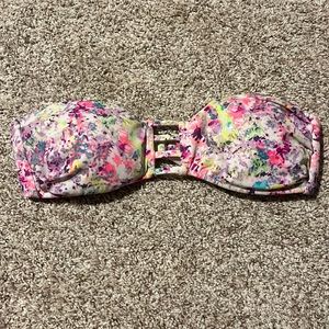 Splatter print bikini top